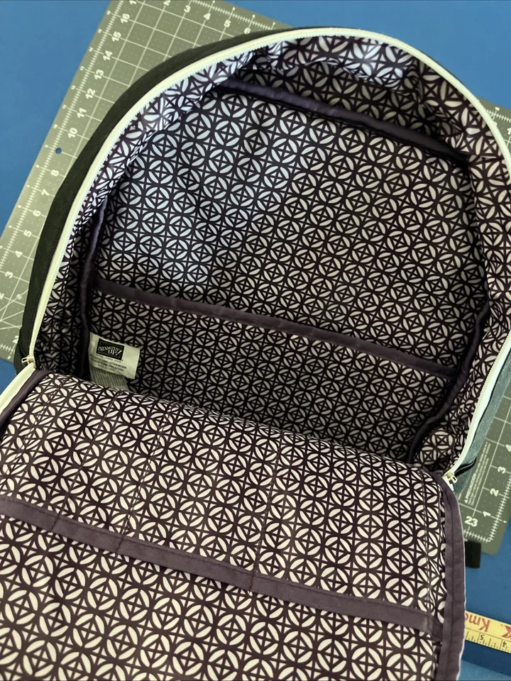 Stampin' UP On Stage Backpack Poppies Flowers Red & Black 15 x 12 - New - Image 3 of 4