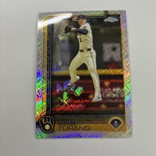 2025 Topps Chrome Brice Turang #109 “Topps” Logofractor