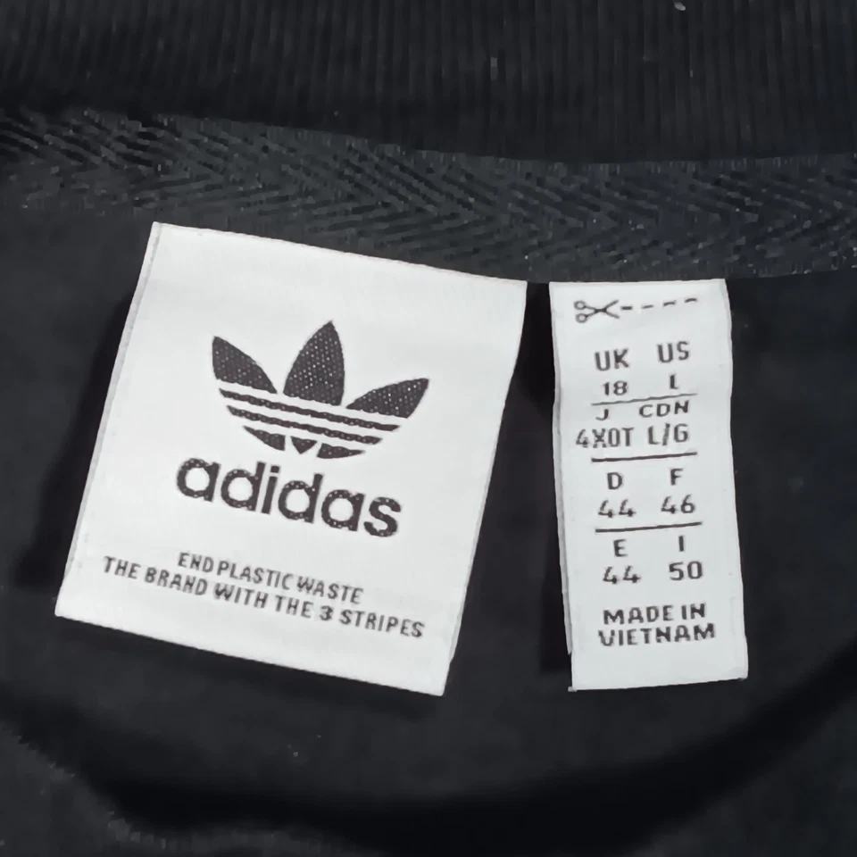 Camisa Adidas Para Mujer Grande Negra Trifolio Elastano Camiseta Algodón Mezcla Foto 3 de 4