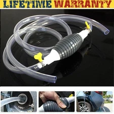Siphon Hand Pump Set Manual Car Fuel Transfer Pump for Gasoline Petrol!