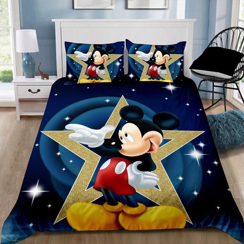 Mickey Minnie Mouse Quilt Duvet Cover Pillowcase Bedding Set Single Double - Picture 5 of 42