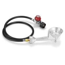 WADEO Propane Burner Head with 4FT 20 PSI Adjustable High Pressure Regulator