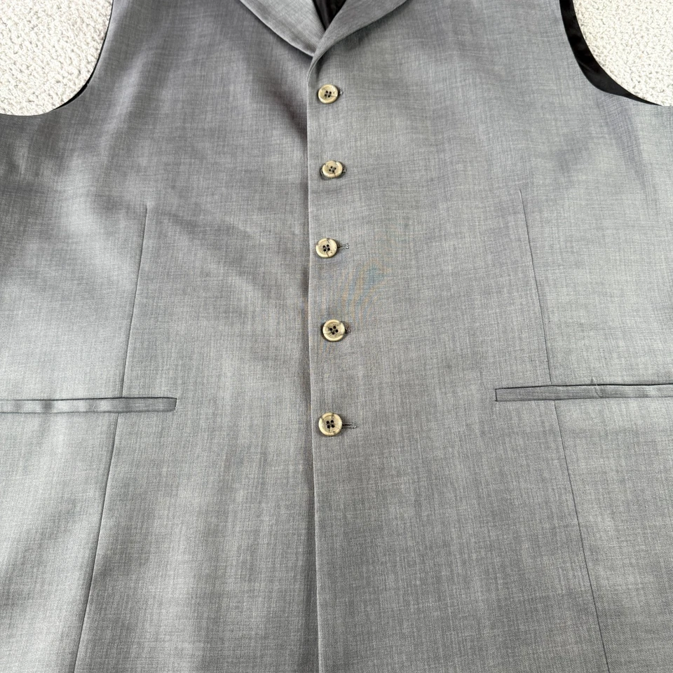 Successo Uomo by Phita Mens Sleeveless Waistcoat Vest Gray Size 50L - Image 2 of 4