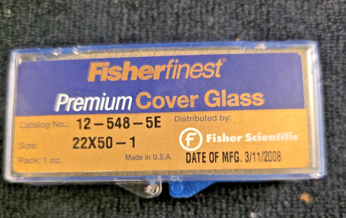 Lot of 4 1/2 NEW IN BOX FISHER MICROSCOPE COVER GLASS 22x50 - 12-548-5E