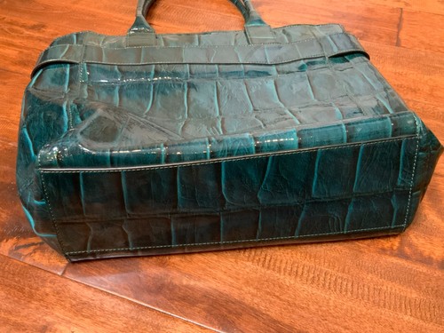 Kate Spade New York James Knightsbridge Dark Teal Leather Large Tote Bag - Picture 10 of 10