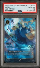 2025 DISNEY LORCANA EN 9-FABLED HADES INFERNAL SCHEMER Enchanted PSA 10