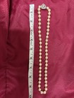 Vintage Cultured Pearl Necklace – 20” Strand With Filigree Rhinestone Clasp — photo 1