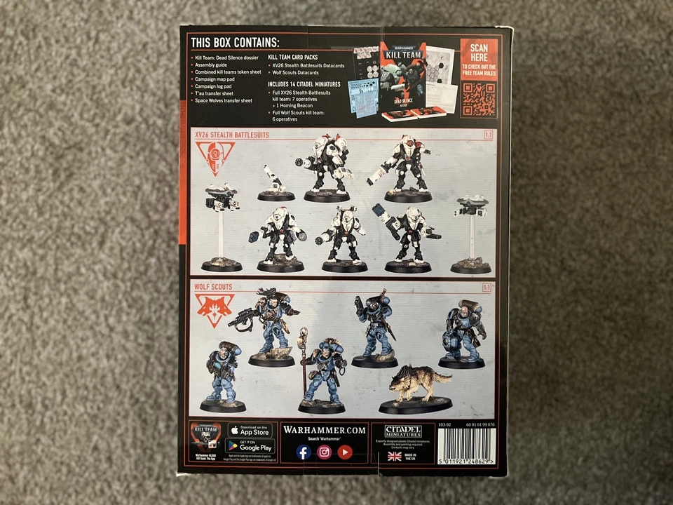 NEW Kill Team Dead Silence Box Set English  XV26 Stealth Battlesuits Wolf Scouts - Image 2 of 2