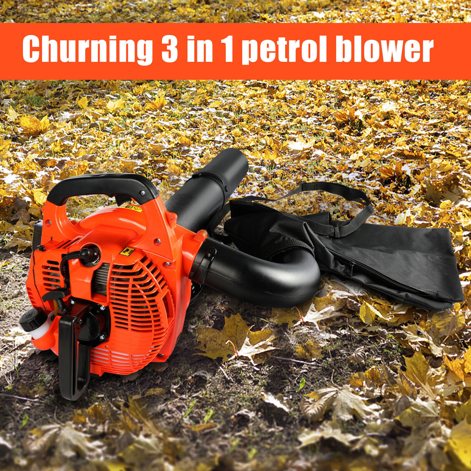 3In1 Leaf Blower Gas Powered Commercial Petrol Blower Vacuum Mulcher