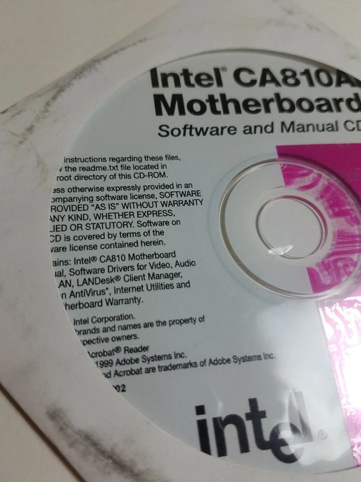 Intel CA810AL Motherboard Software and Manual CD 1999 739368-002 - Image 2 of 4