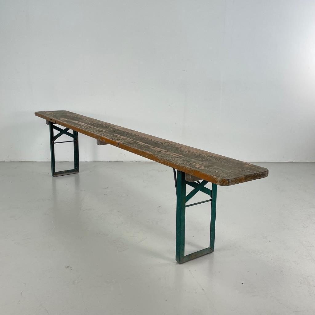 OLD RUSTIC VINTAGE WOODEN BEER BIERGARTEN GARDEN BENCH