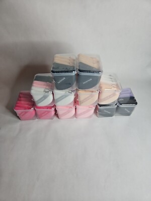 12 Pieces Face Powder Puff with a Travel Case, Triangle Velour Makeup Sponge
