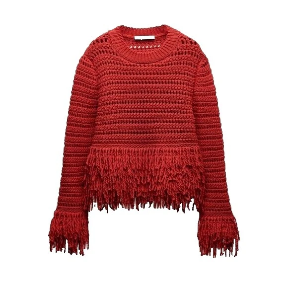 Zara Cotton Long Sleeve Sweaters for Women