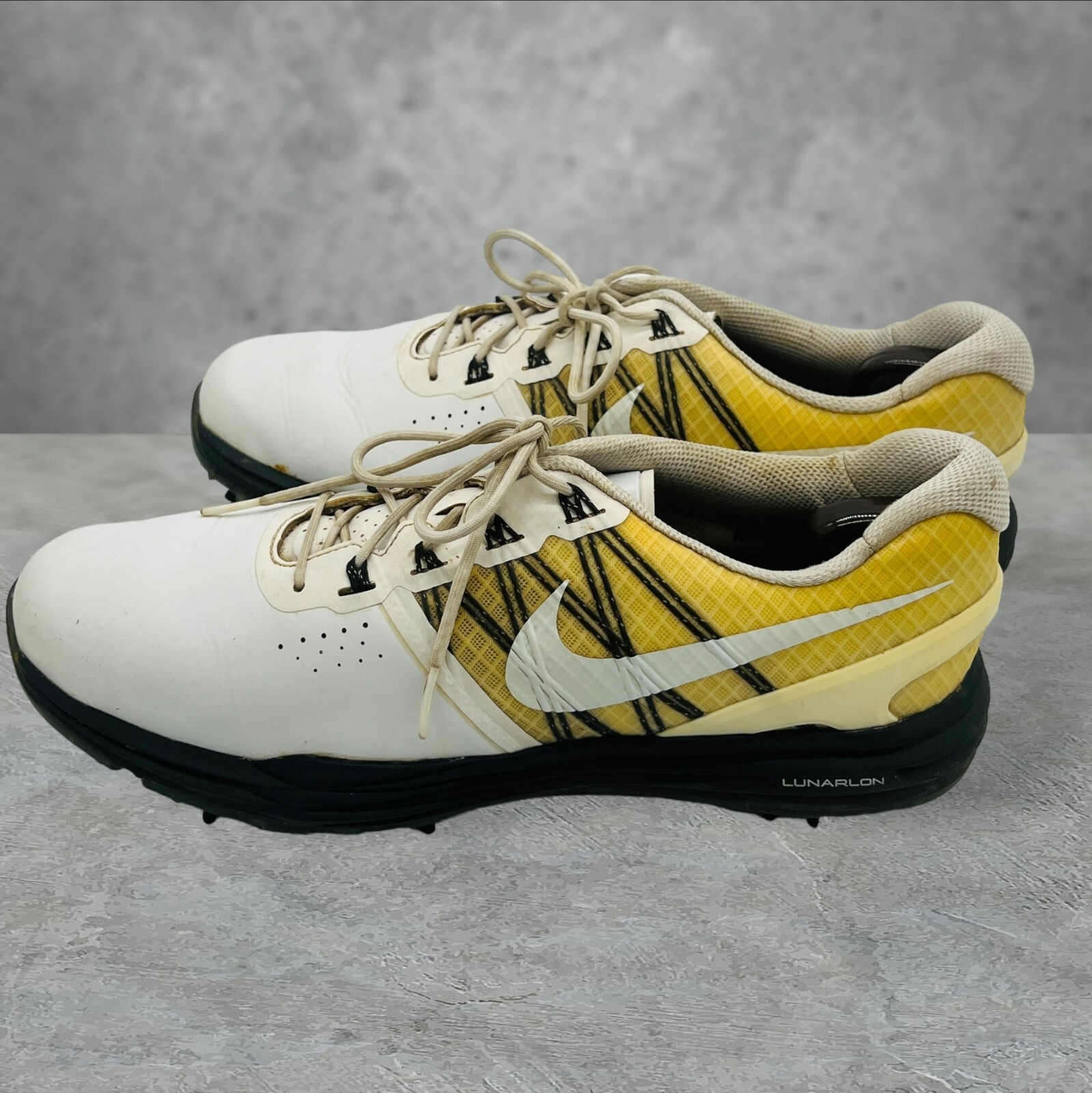 SAOLA Scarpe da golf Nike Lunar Control 3 da uomo taglia 98 bianche Volt gialle 778822 981