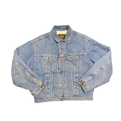 Vintage United Colors Benetton Type Denimes Sherpa Lined Jacket
