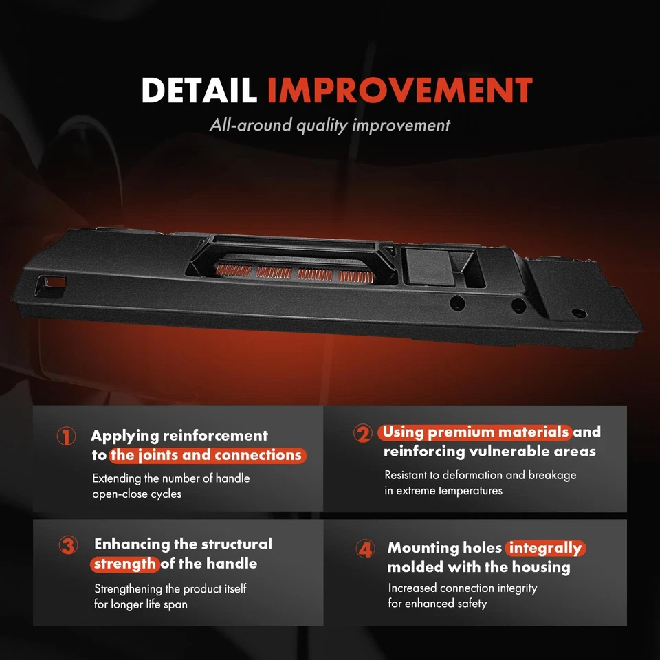 Manija de puerta interior negra para pasajero delantero para Freightliner FLD112 FLD132 FLD120 Foto 4 de 4