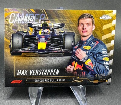Topps Chrome Formula 1 2024 Max Verstappen Camber Logofractor Parallel /50  