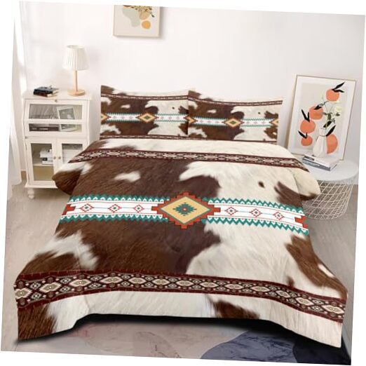Cow Print Comforter Set Boho Bedding Comforter Sets Cow Queen Boho Cowhide