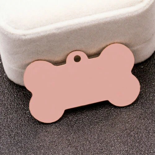 ETIQUETA DE IDENTIFICACIÓN DE MASCOTAS GRABADA PERSONALIZADA ETIQUETA DE NOMBRE DE PERRO GATO DOBLE CARA Foto 2 de 4