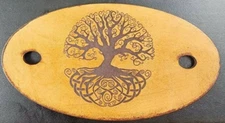 HANDMADE TREE OF LIFE HAIR STICK PIN BARRETTE leather ACCESSORY NEW genuine