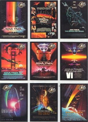 STAR TREK CINEMA 2000 MOVIE POSTER CARDS P1 to P9 SKYBOX SET / SINGLES CHOOSE