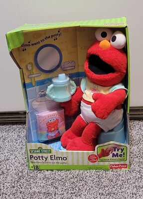 Elmo Potty Training Talking Plush Sesame Street 2003 NOS