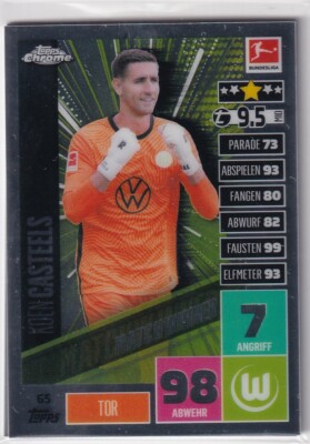 Topps Match Attax Bundesliga Chrome 20/21 Nr. 65 Koen Casteels Matchwinner