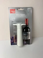 Vacu Vin Wine Saver Vacuum Pump Set with Stopper - White