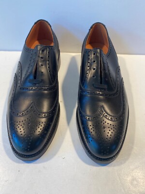 Ralph Lauren x Crockett & Jones Black wingtip Leather SHOES 7 D