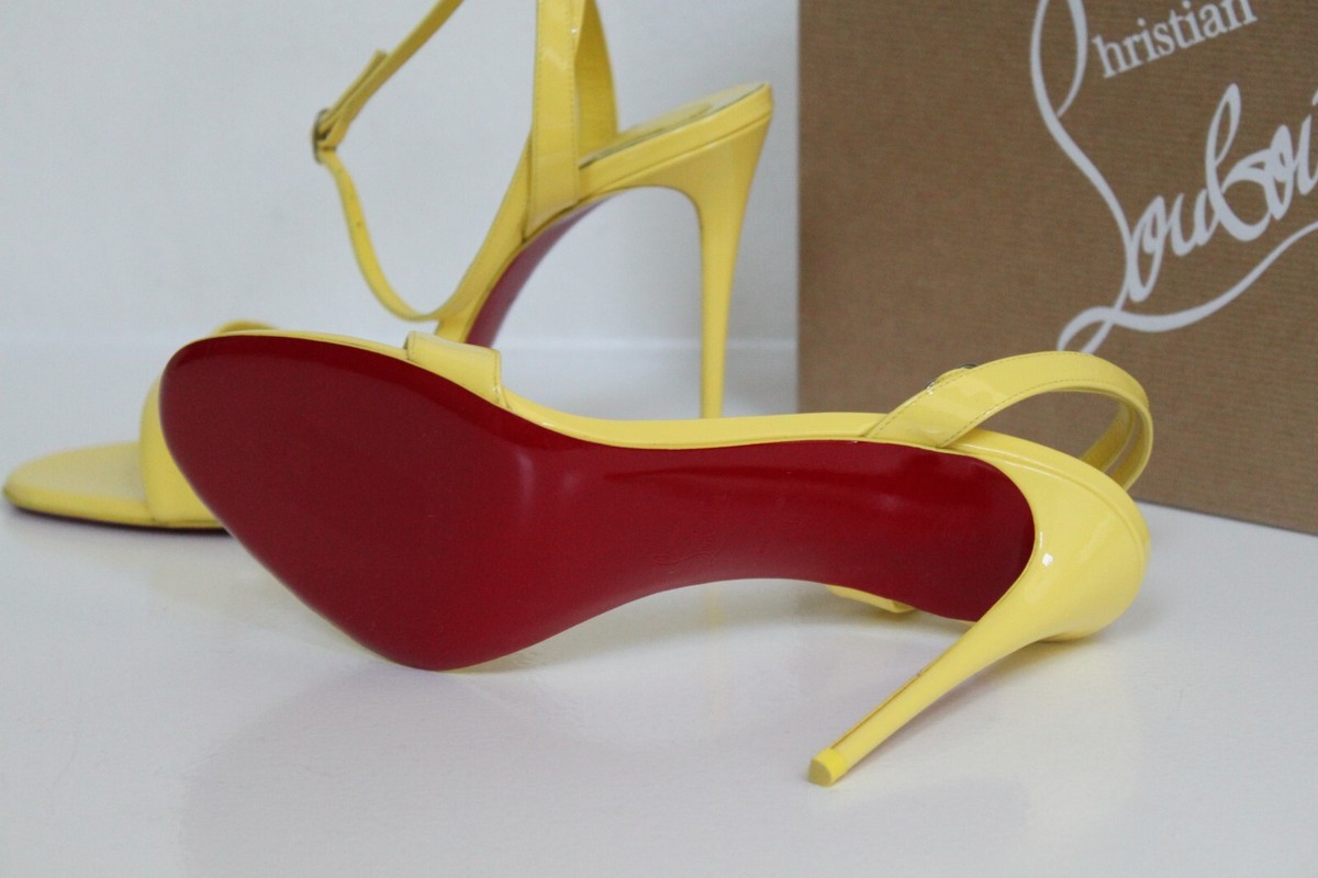 New sz 9.5 / 40 Christian Louboutin Loubi Girl Yellow Patent
