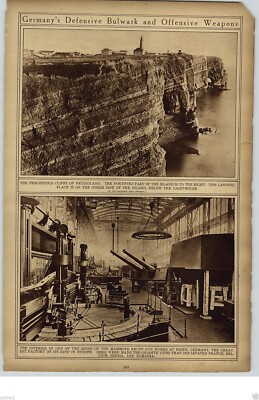 1919 Mammoth Krupp Gun Works Essen Germany Factory WWI World War I Rotogravure