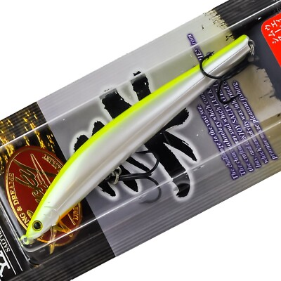 LUCKY CRAFT Flash Minnow Yawara 125FW Rattle Floating Saltwater 5'' CHARTREUSE