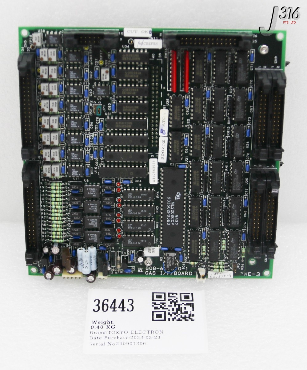 オーダー内容 36443 TOKYO ELECTRON PCB, GAS I/F BD 808-621510-1 W/ 881-621473-4