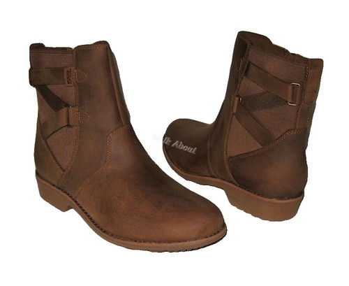NEW TEVA ELLERY ANKLE WP LEATHER BOOTS