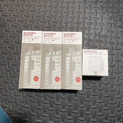 SwitchBot Blind Tilt Automatic Blind Opener 3-Pack & Hub 2 Smart Motorized Blind
