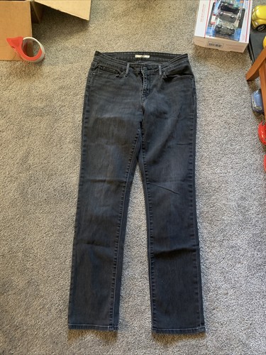 Levis 712 Slim Fit Straight Stretch Mid Rise Jeans Gray Denim Womens Size  31 | eBay