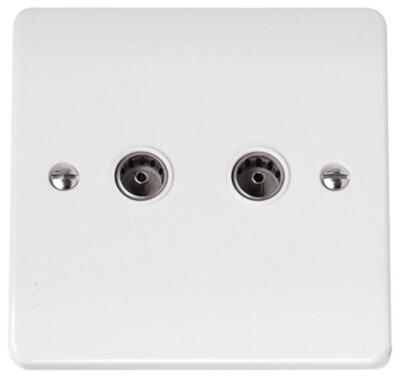 Coppia spina e presa coassiali schermate, 75 ohm in blister 2 pezzi