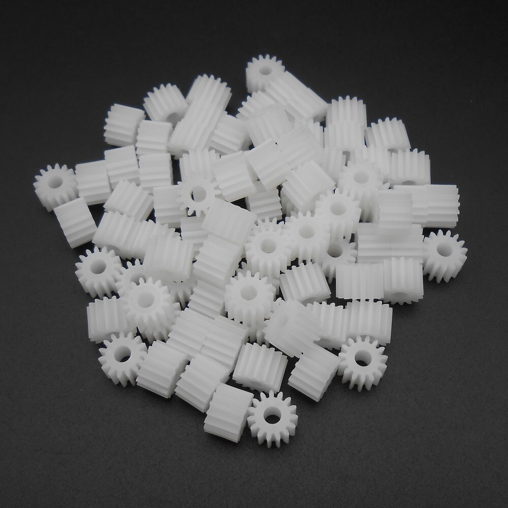 100Pcs 0.5M Plastic Pinion Spur Gear 15 Teeth Bore Aperture 3.2MM