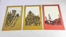 3 X Hambly Studios Mid Century San Francisco Trolly Prints R Carlson