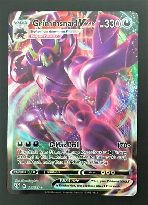 Pokemon Card Grimmsnarl VMAX 115/189 Full Art Ultra Rare Darkness