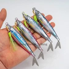 4PC Spoon Metal Jig Fishing Lures Casting Trolling Bait Saltwater Fishing 20-80g