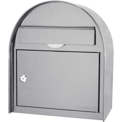 Barska Mailbox Locking+Wall Mount+Steel+Anti-Pry Concealed Door Hinges Gray