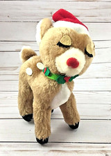 1974 DAKIN Plush Christmas Reindeer Deer Spots Stuffed Animal 9" Scarf Vintage