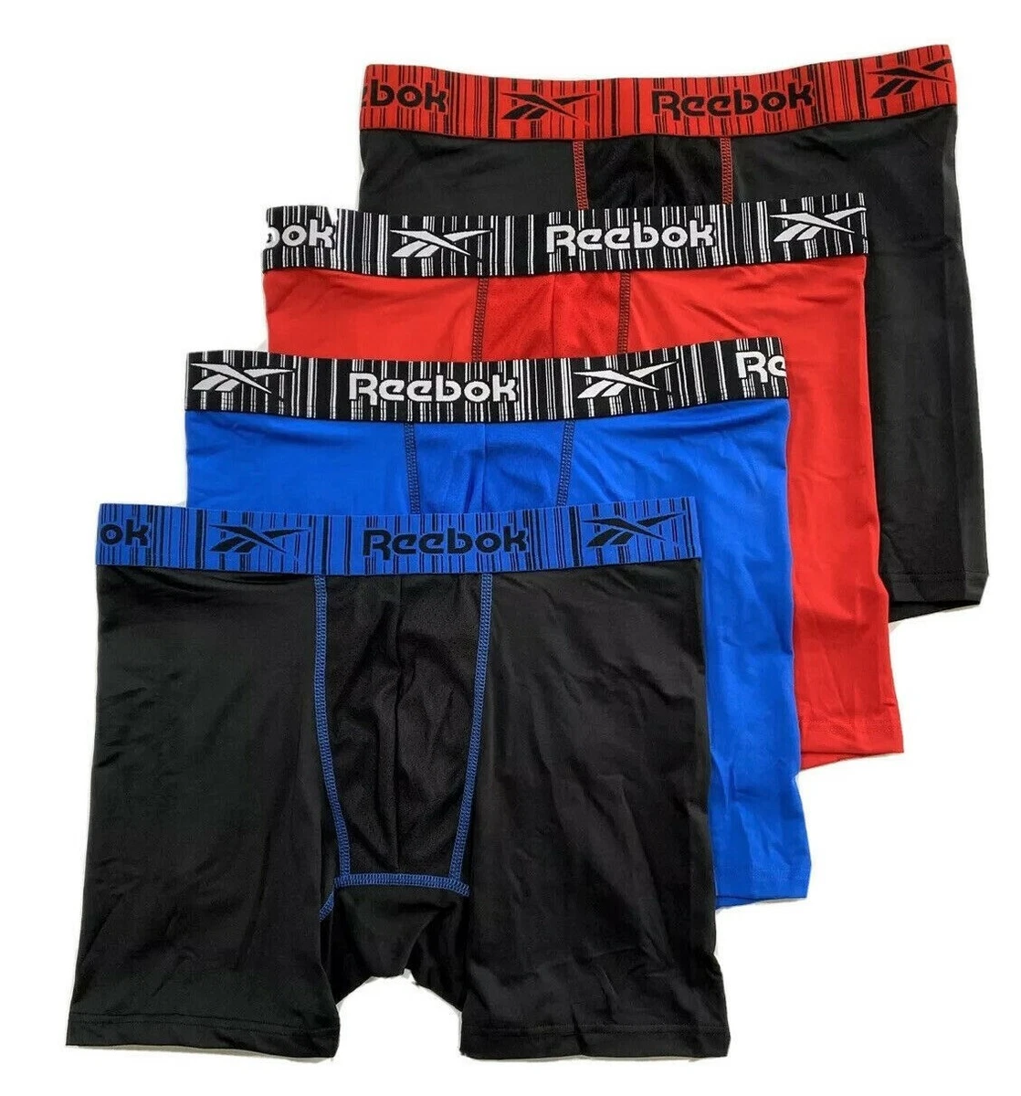 REEBOK MEN'S PACK 4 - 211 P50 UPC ROYAL RED - MEDIUM - UNDERWEAR X4 BOXER  BRIEF