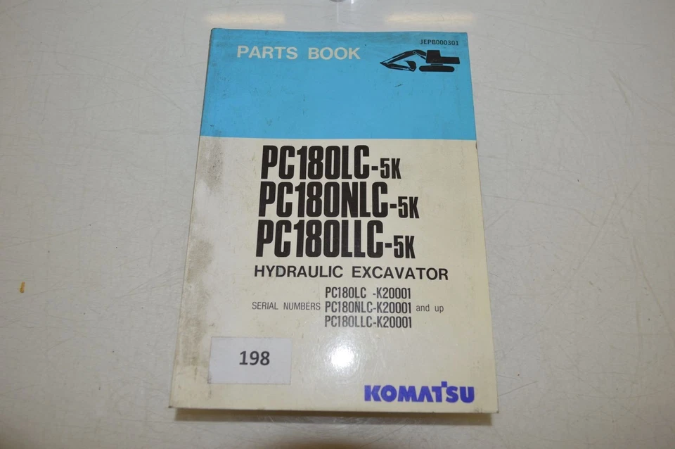 B198 Komatsu Parts Book Teile-Katalog für PC180- LC/NLC/LLC -5K Hydraulikbagger - Bild 1 von 1