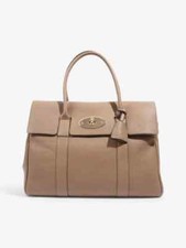 MULBERRY BAYSWATER DARK BEIGE LEATHER HANDBAG EXCELLENT CONDITION
