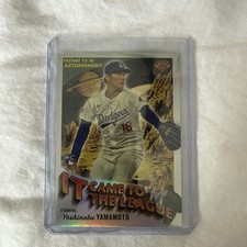 Yoshinobu Yamamoto 2024 Bowman Chrome It Came to the League #IT-6 Rookie RC