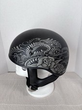 GMAX HH-65 NAKED Half Helmet MATTE BLACK/SILV...