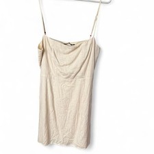 Nasty Gal I Live For The Sun Linen cream dress NWT Size 14