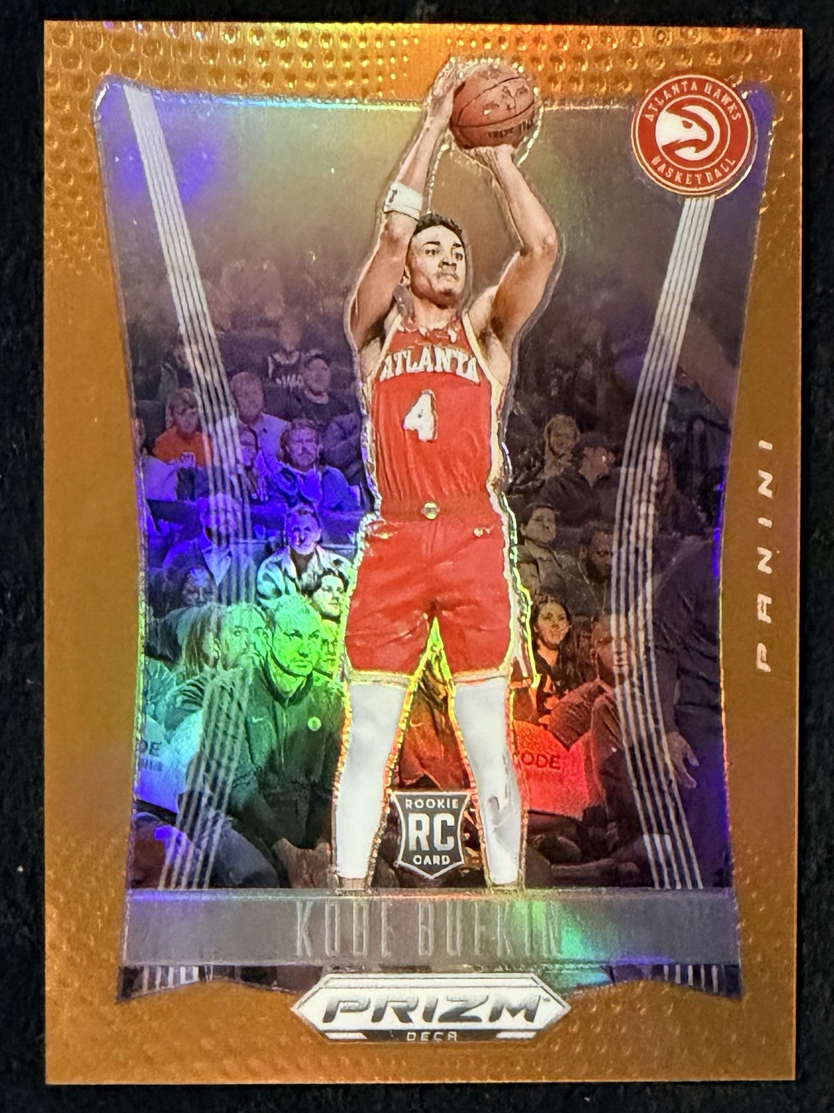 2023-24 Panini Prizm Deca Orange Prizm 17/49 Kobe Bufkin #157 Rookie Hawks